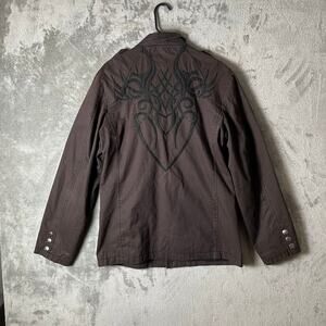 Roar Stoic Blazer Brown Black Size Medium Rocker Urban